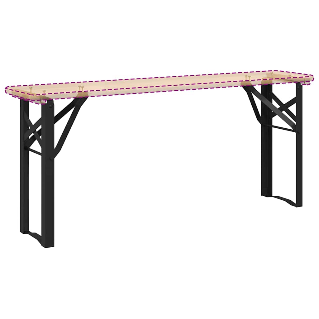 Beer Bench Legs Black Powder-Coated Steel