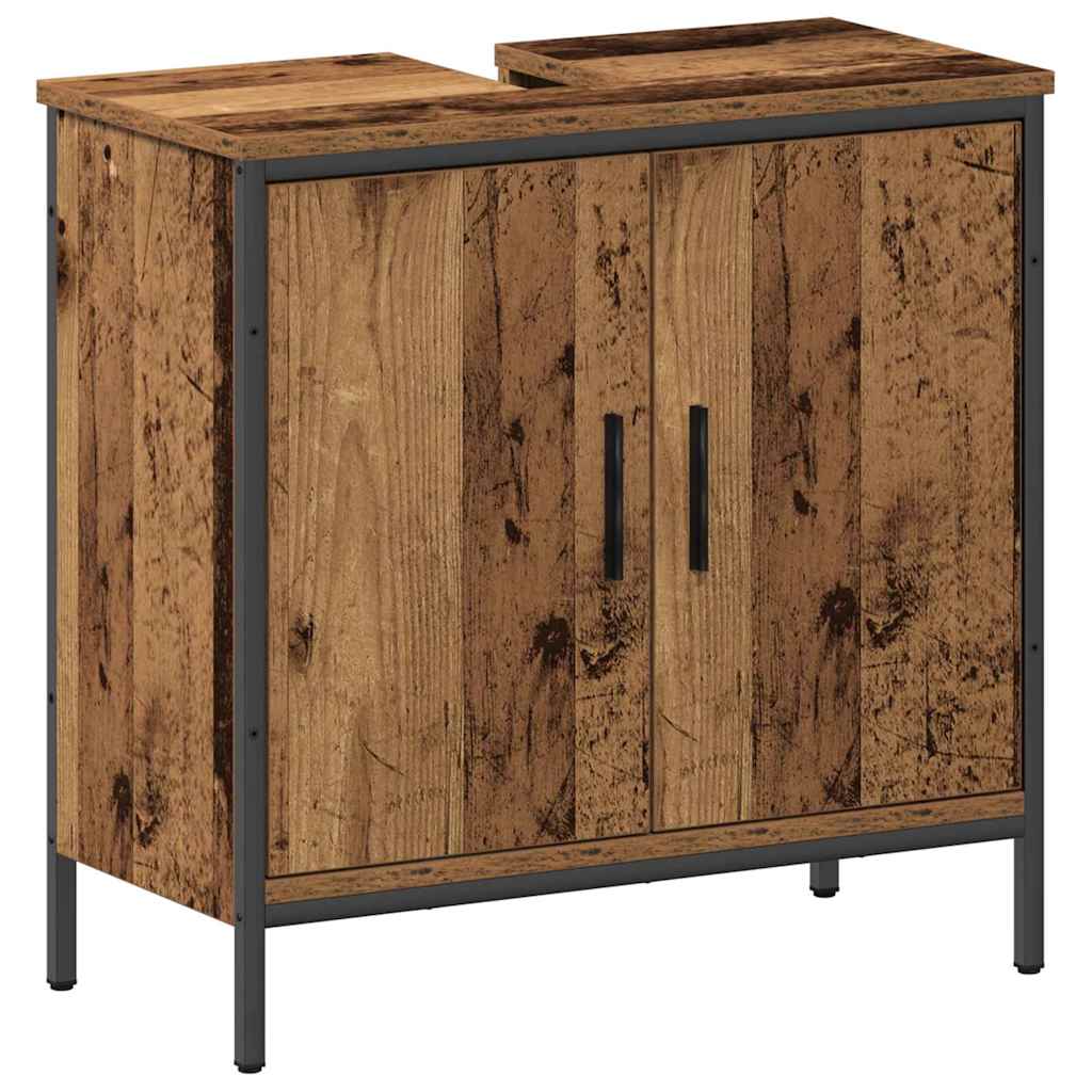 Bathroom Furniture Set with Shelf 2 pcs Brown 60 x 30 x 60 cm