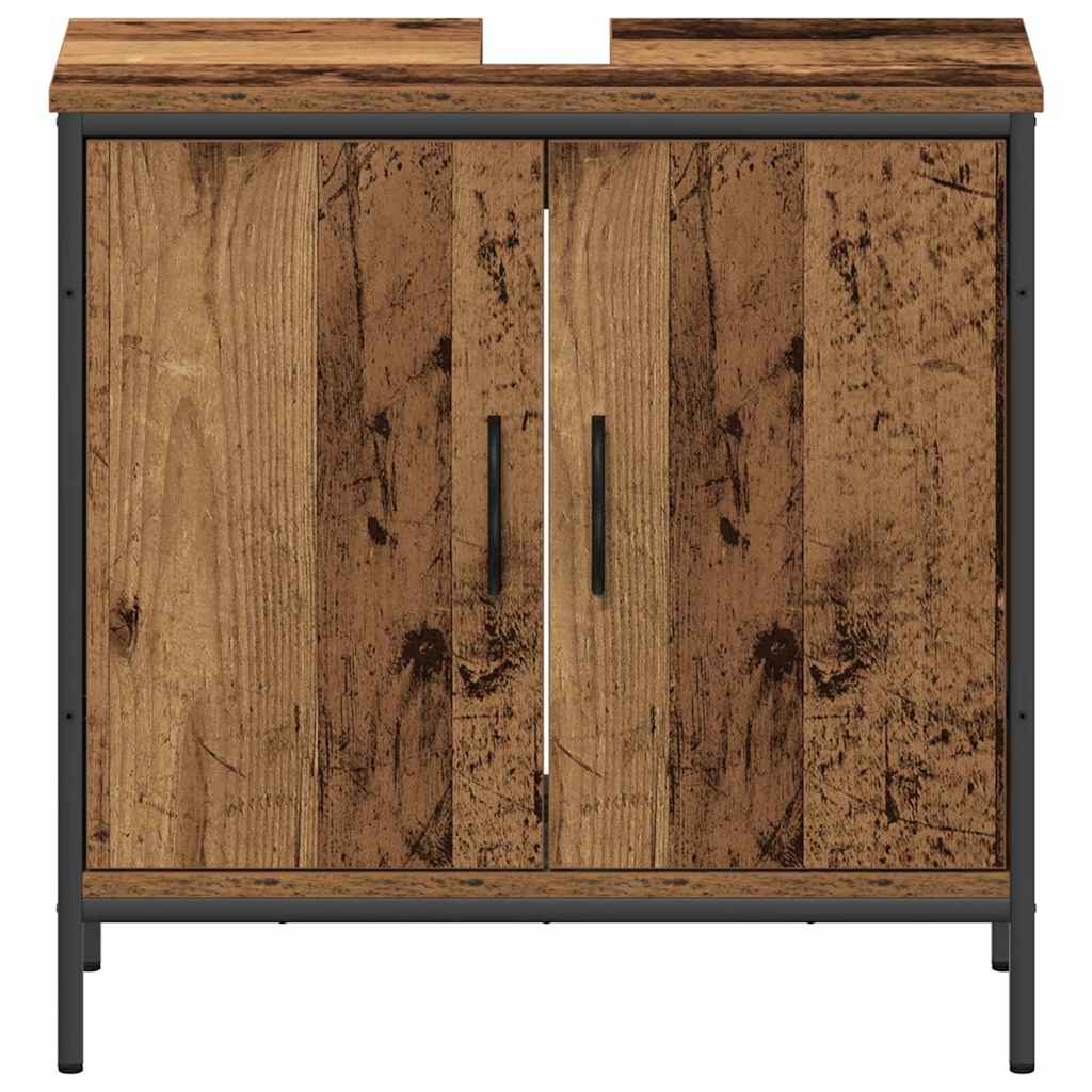 Bathroom Furniture Set with Shelf 2 pcs Brown 60 x 30 x 60 cm