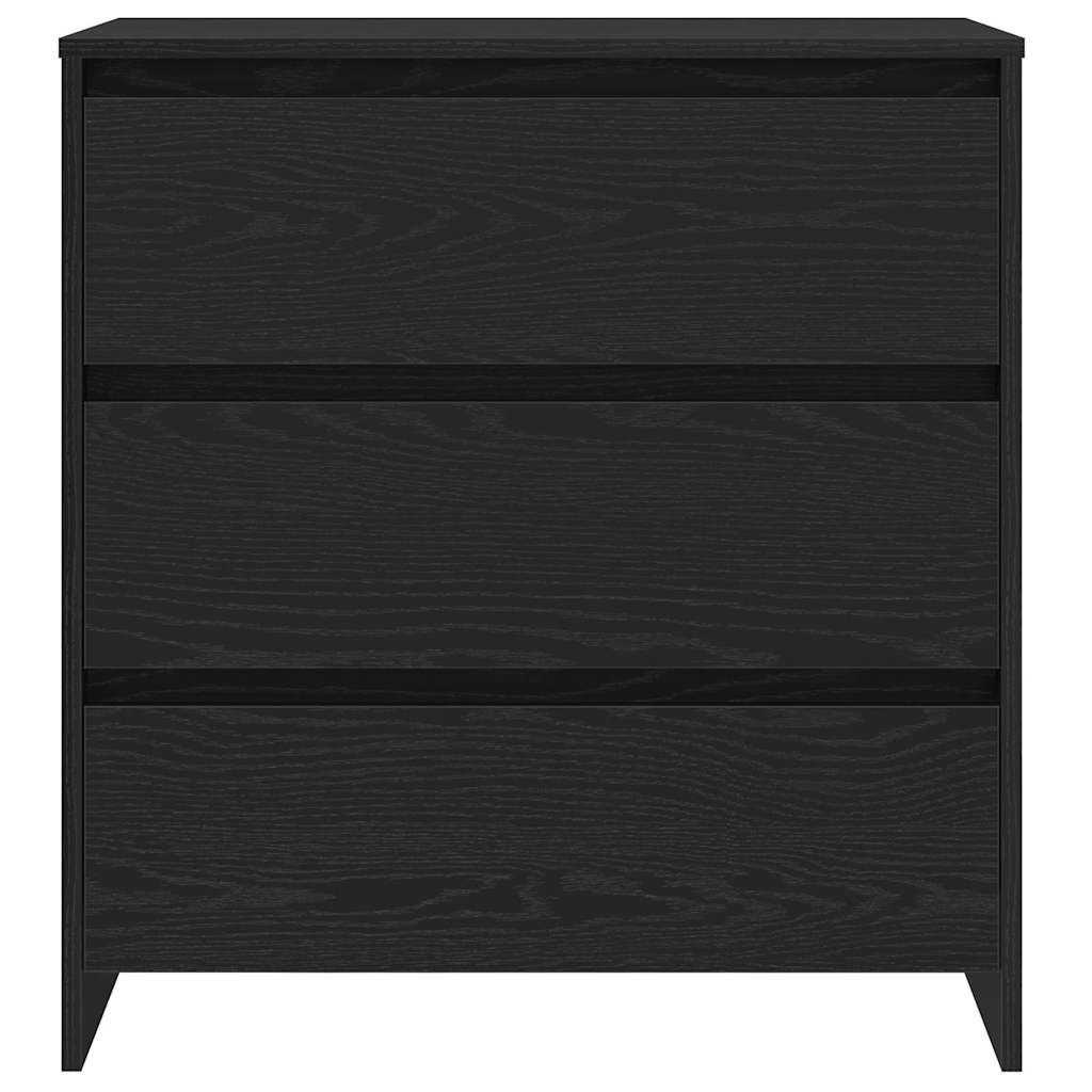 Sideboard 3 pcs Black 70 x 41 x 75 cm Engineered wood