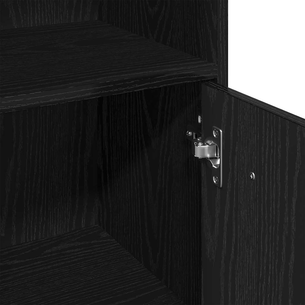 Bathroom Furniture Set 3 pcs Black Oak 60 x 33 x 60 cm