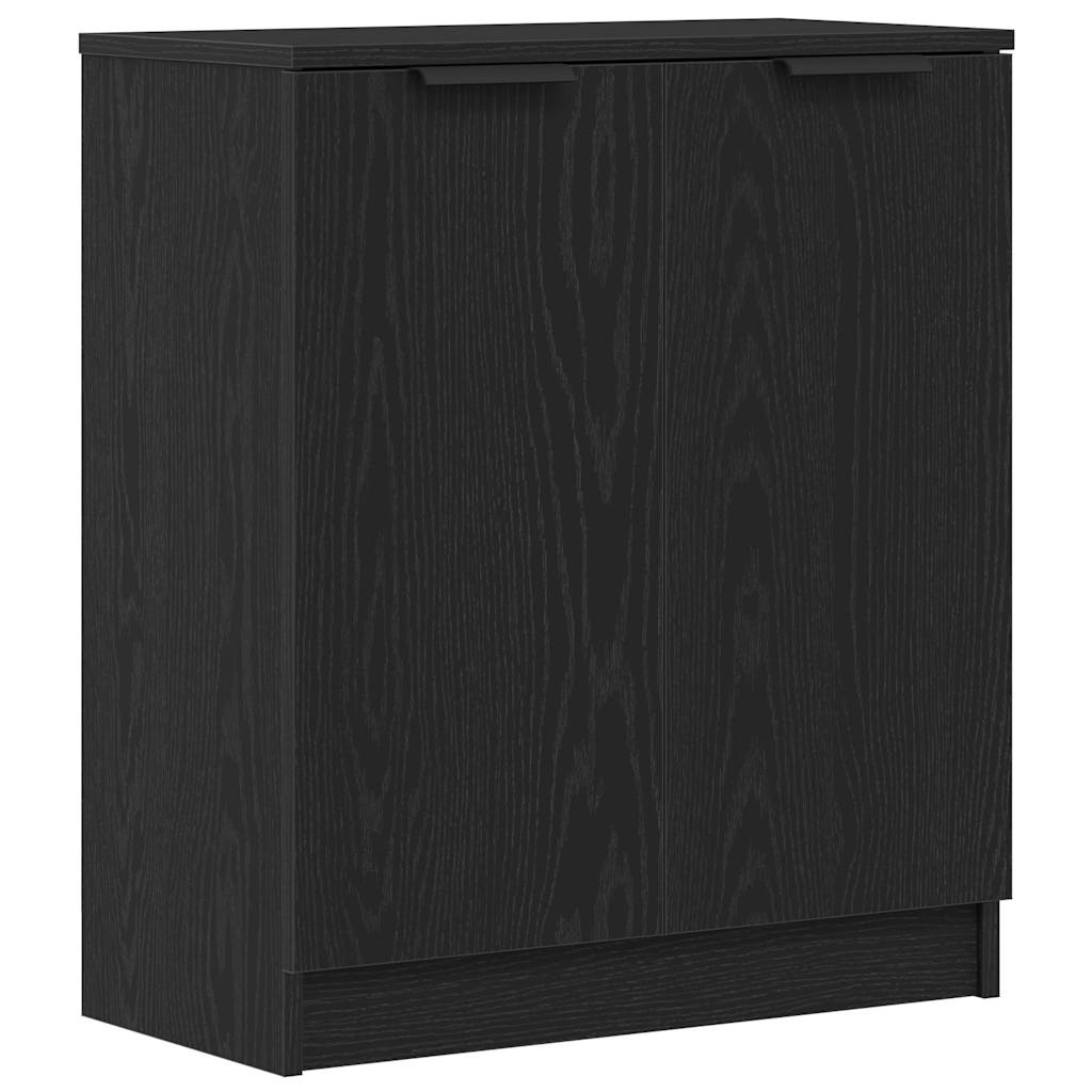 Sideboard Black Oak 180 x 30 x 70 cm Engineered wood
