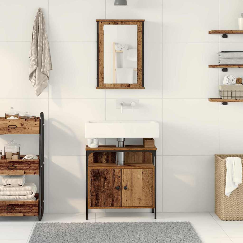 Bathroom Furniture Set with Storage 2 pcs Brown 60 x 30 x 60 cm