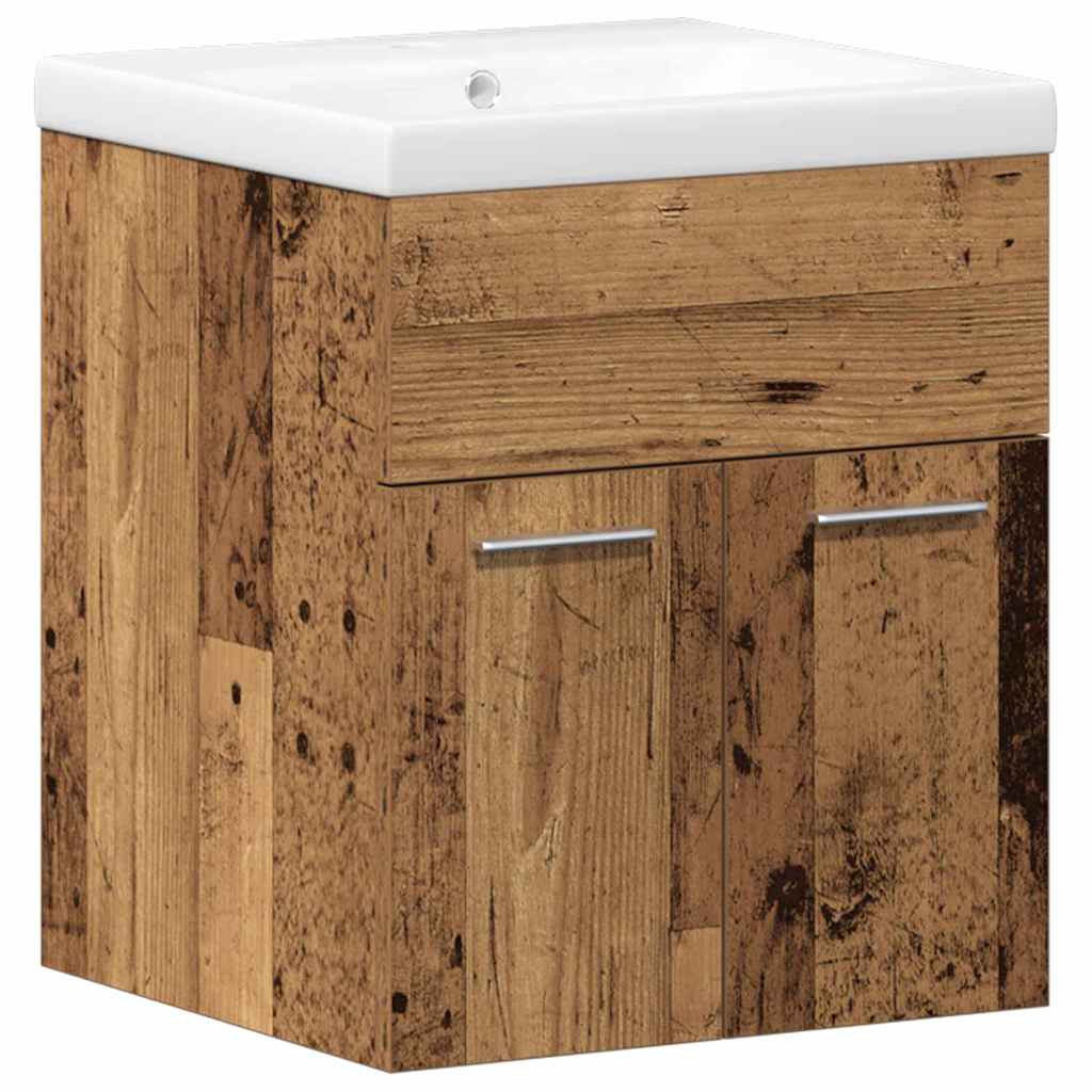 Bathroom Furniture Set 3 pcs Old Wood 41 x 38.5 x 46 cm