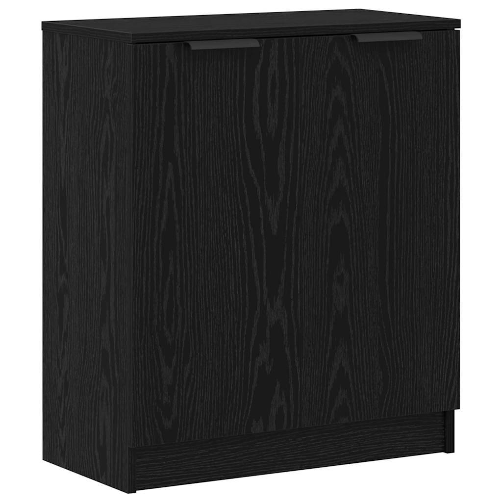 Sideboard 3 pcs Black oak 121 x 30 x 70 cm Engineered wood