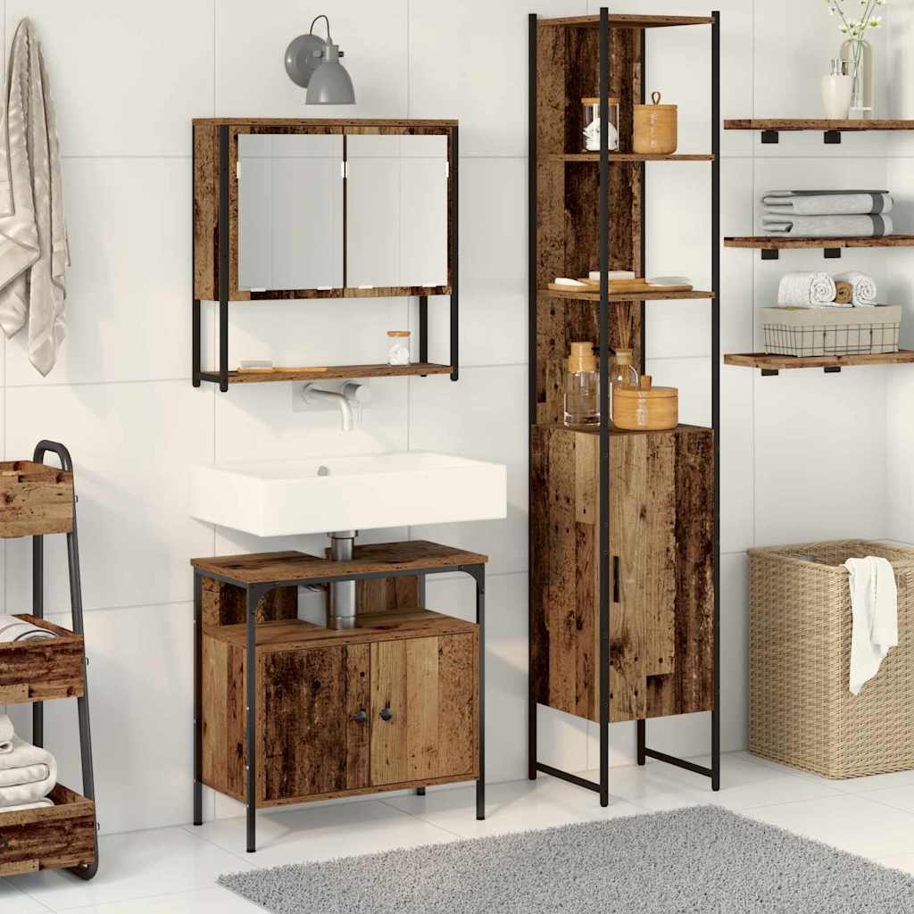 Bathroom Furniture Set Other 3 pcs Old wood 33 x 33 x 185.5 cm