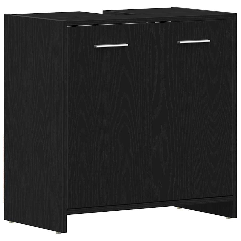 Bathroom Furniture Set 4 pcs Black Oak 30 x 30 x 183.5 cm
