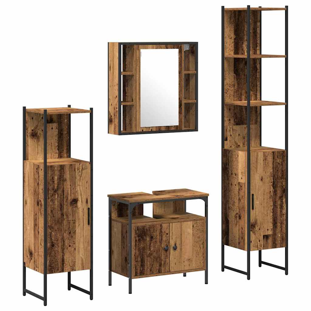 Bathroom Furniture Set Other 4 pcs Old wood 33 x 33 x 185.5 cm