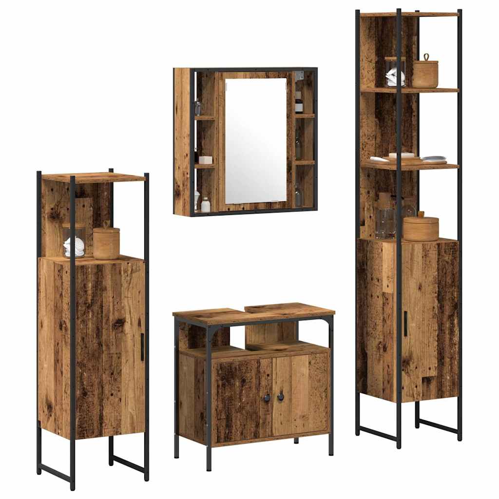 Bathroom Furniture Set Other 4 pcs Old wood 33 x 33 x 185.5 cm
