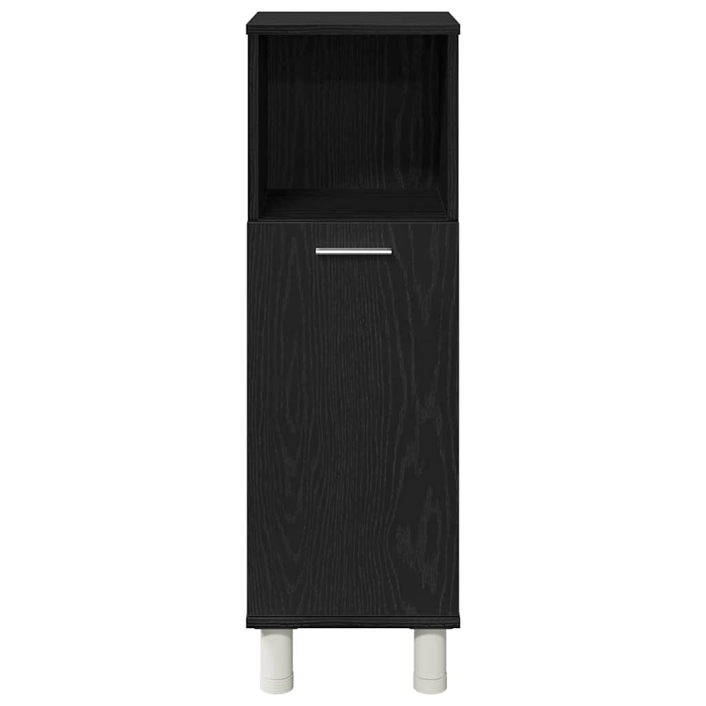 Bathroom Furniture Set with Shelf 3 pcs Black 30 x 30 x 99.5 cm