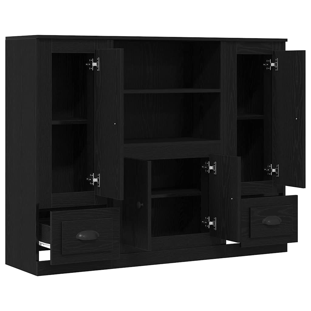 Highboard Black Oak 132 x 35.5 x 103.5 cm Engineered wood