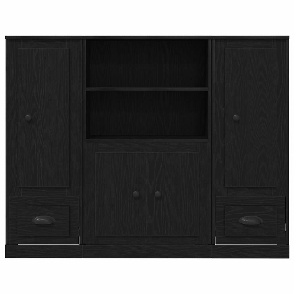 Highboard Black Oak 132 x 35.5 x 103.5 cm Engineered wood