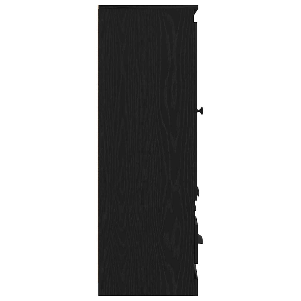 Highboard Black Oak 132 x 35.5 x 103.5 cm Engineered wood