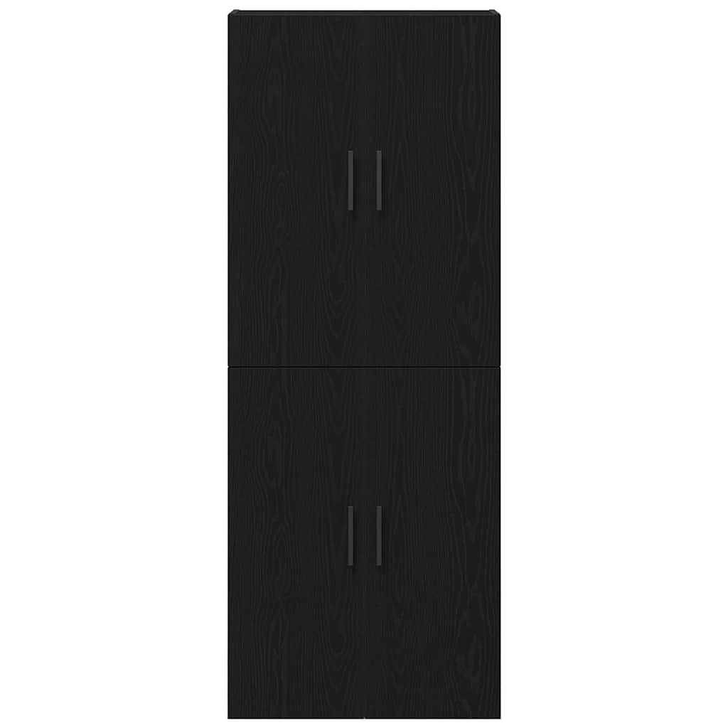 Wall Mounted Cabinet 2 pcs Black oak 69.5 x 34 x 90 cm