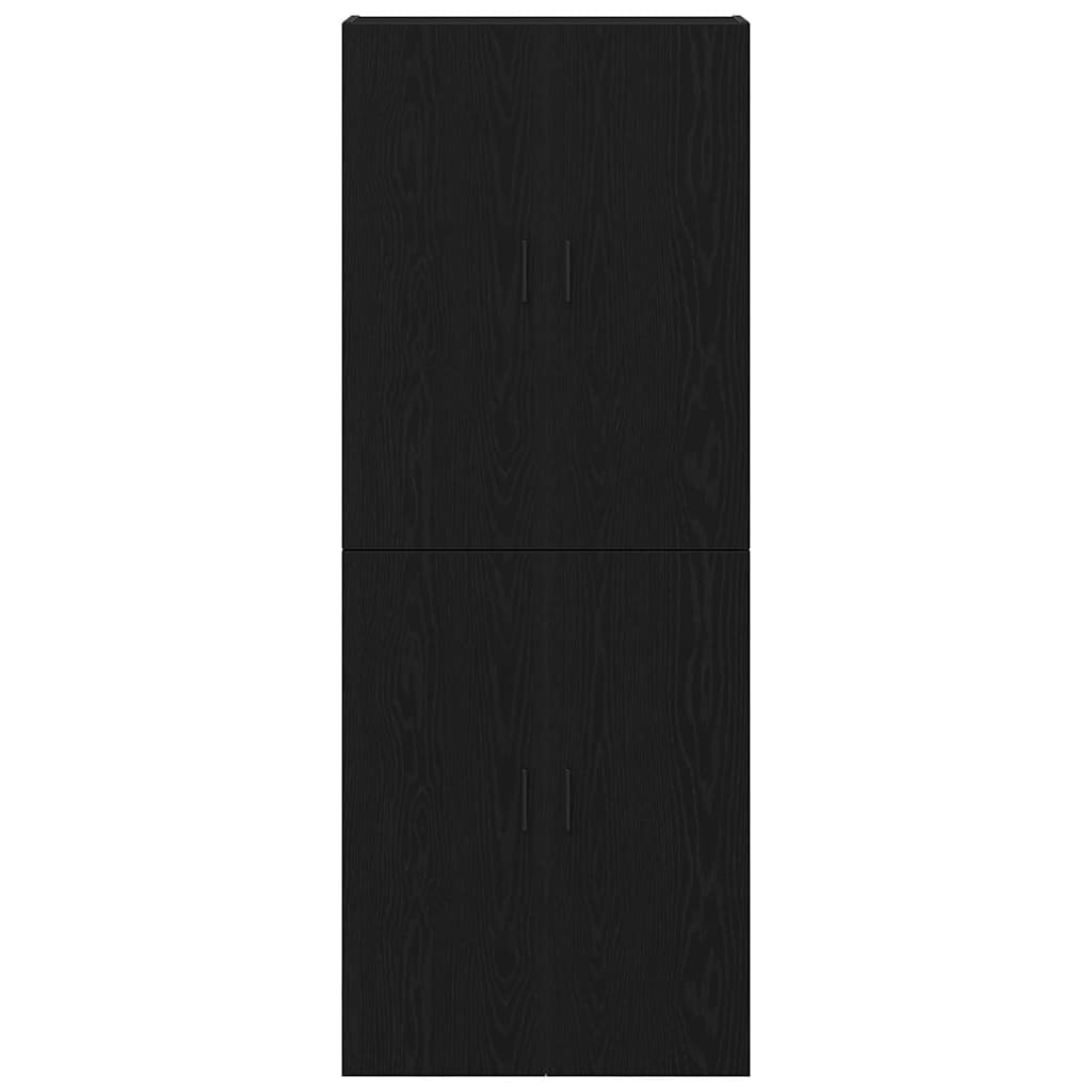 Wall Mounted Cabinet 2 pcs Black oak 69.5 x 34 x 90 cm