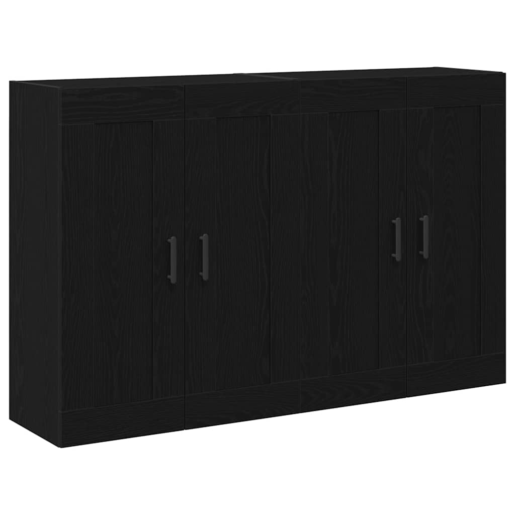 Wall-mounted Cabinets 2 pcs Black oak 69.5 x 34 x 90 cm
