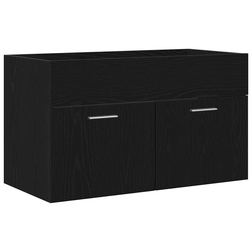 Sink cabinet Black Oak 90 x 38.5 x 46 cm Engineered wood