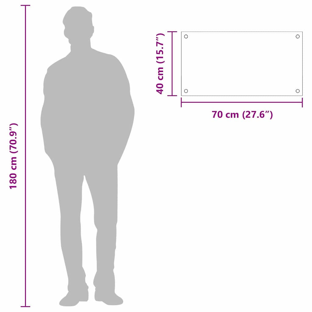 Kitchen Backsplash Light grey 70 x 40 x 0.6 cm Tempered Glass