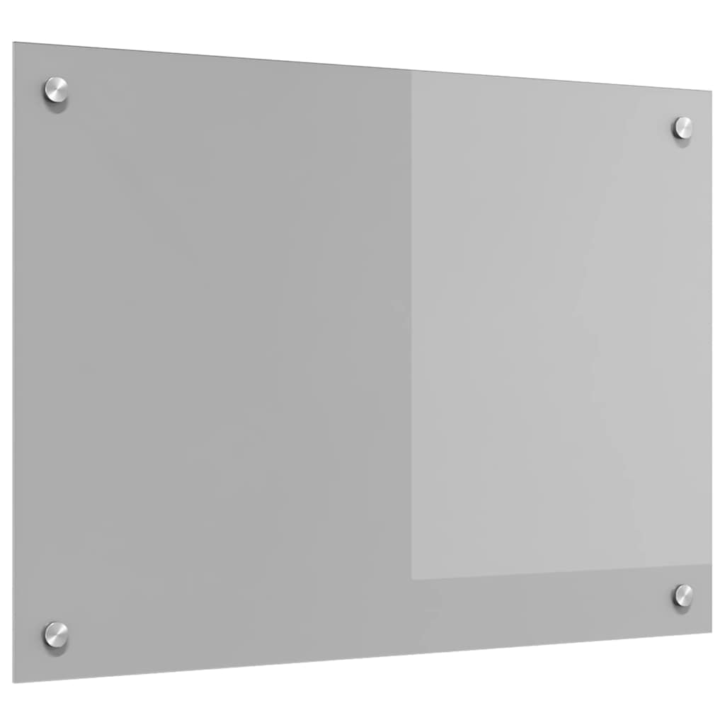 Kitchen Backsplash Light grey 70 x 50 x 0.6 cm Tempered Glass