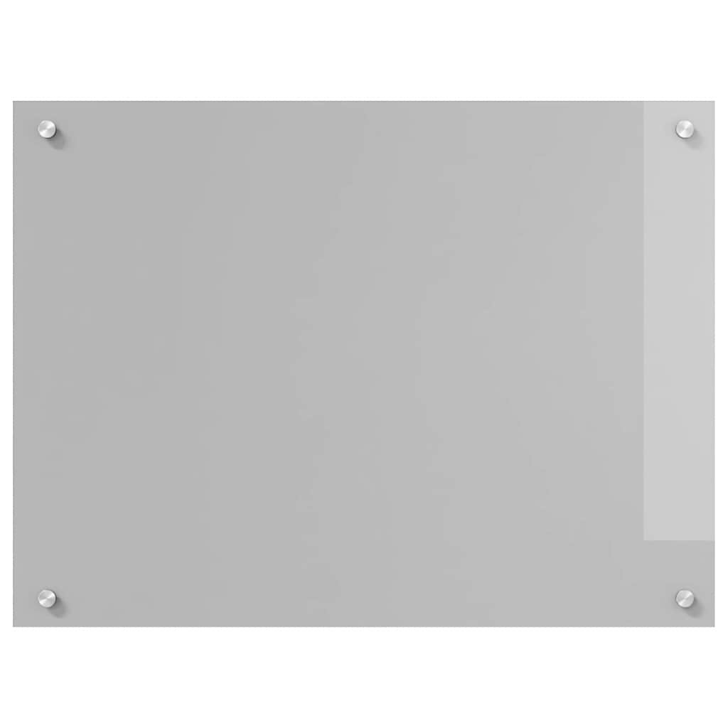 Kitchen Backsplash Light grey 80 x 60 x 0.6 cm Tempered Glass