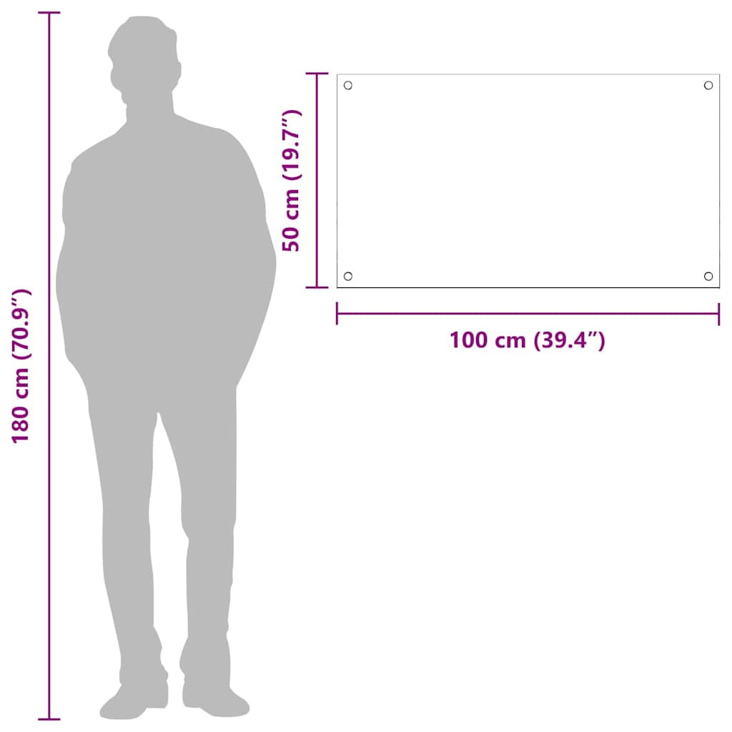 Kitchen Backsplash Light grey 100 x 50 x 0.6 cm Tempered Glass