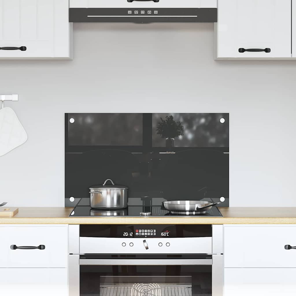 Kitchen Backsplash Dark grey 70 x 40 x 0.6 cm Tempered Glass