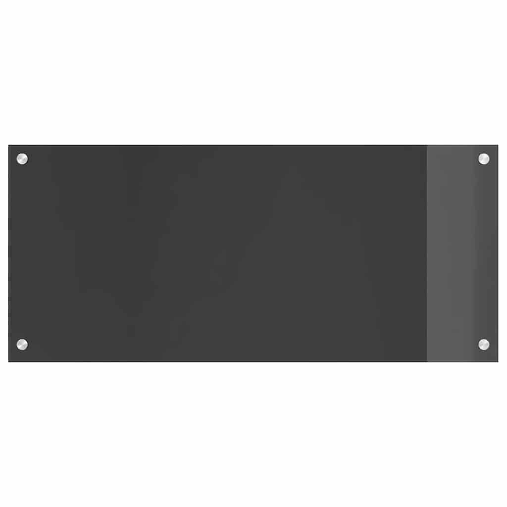 Kitchen Backsplash Dark grey 90 x 40 x 0.6 cm Tempered Glass