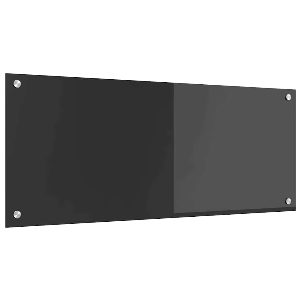Kitchen Backsplash Dark grey 100 x 40 x 0.6 cm Tempered Glass
