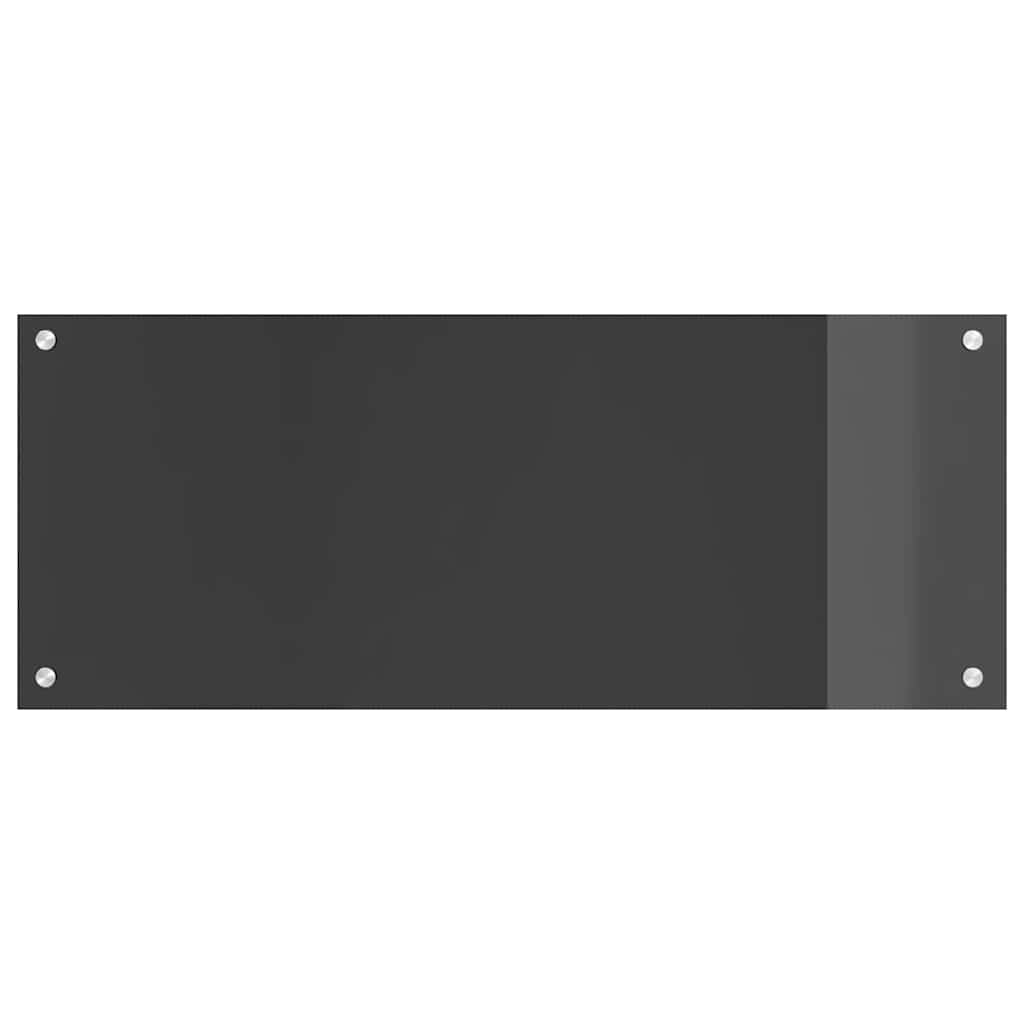 Kitchen Backsplash Dark grey 100 x 40 x 0.6 cm Tempered Glass