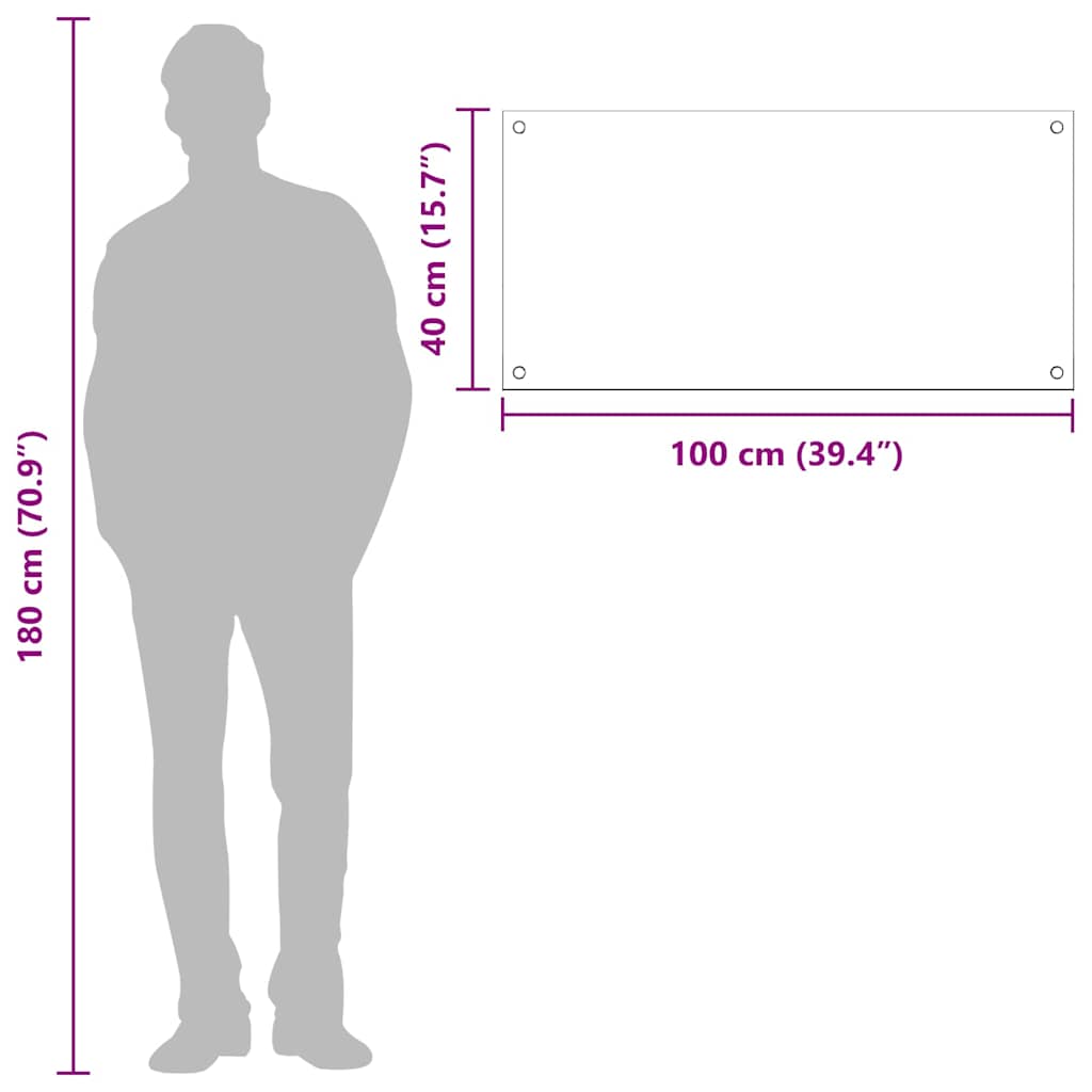 Kitchen Backsplash Dark grey 100 x 40 x 0.6 cm Tempered Glass