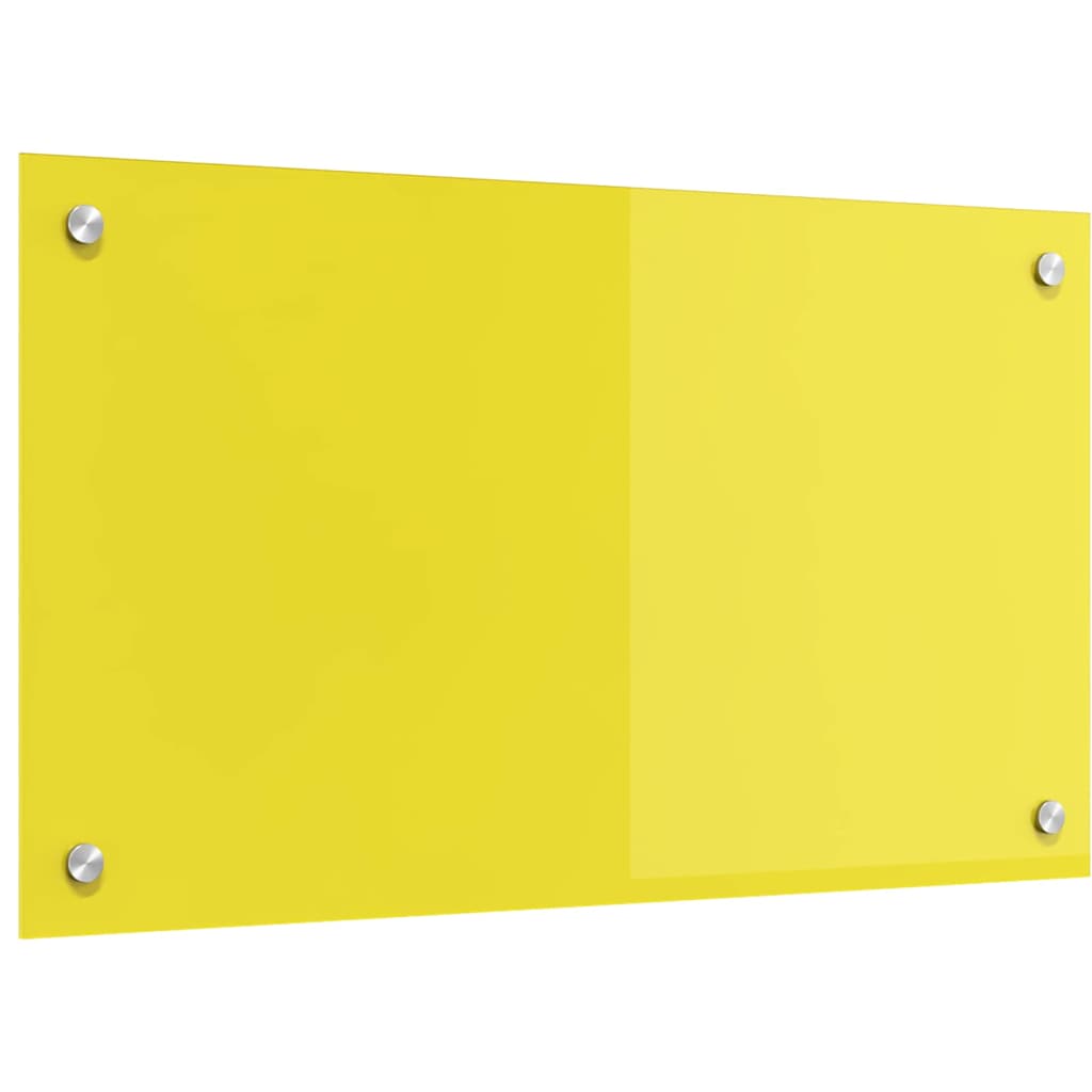 Kitchen Backsplash Yellow 70 x 40 x 0.6 cm Tempered Glass