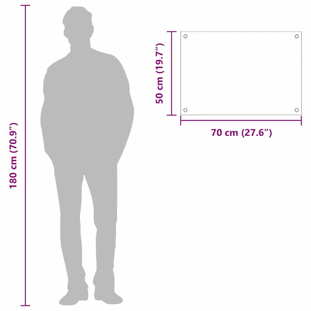 Kitchen Backsplash Yellow 70 x 50 x 0.6 cm Tempered Glass