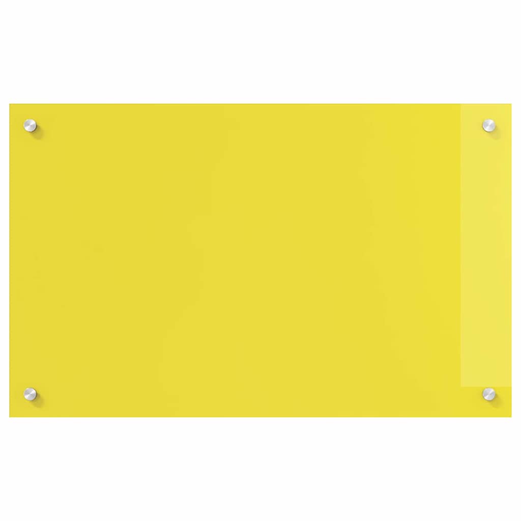 Kitchen Backsplash Yellow 80 x 50 x 0.6 cm Tempered Glass