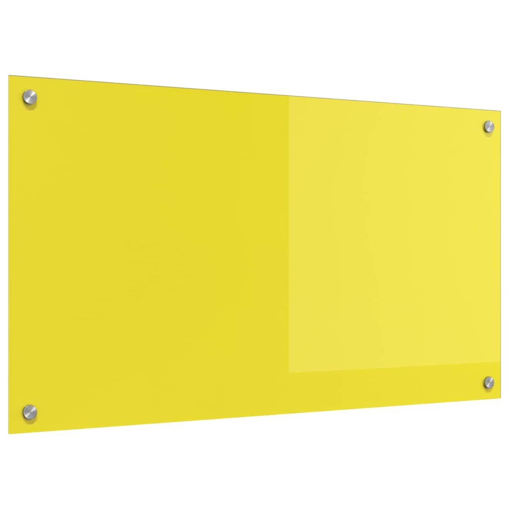 Kitchen Backsplash Yellow 90 x 50 x 0.6 cm Tempered Glass
