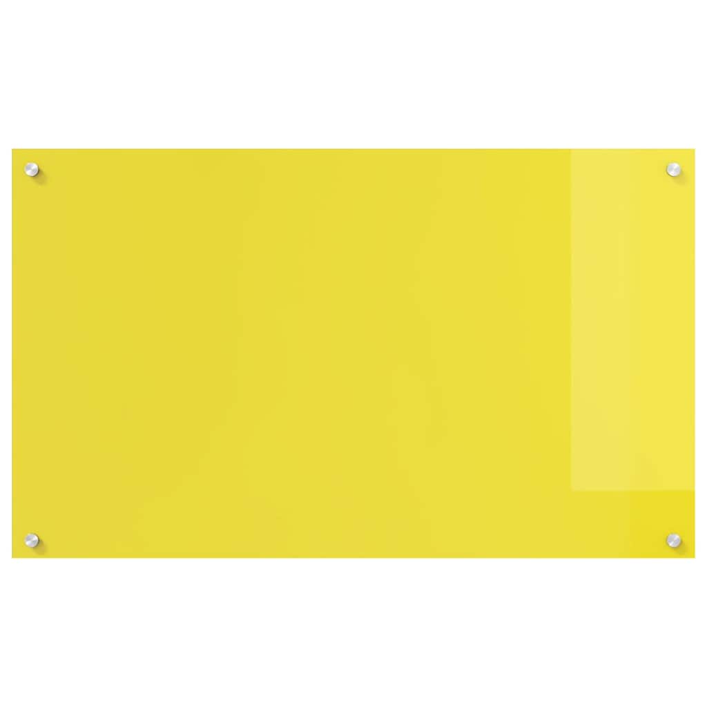 Kitchen Backsplash Yellow 100 x 60 x 0.6 cm Tempered Glass