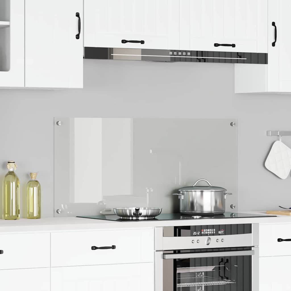 Kitchen Backsplash Transparent 110 x 50 x 0.6 cm Tempered Glass