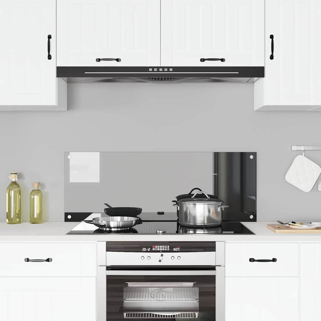 Kitchen Backsplash Dark grey 110 x 40 x 0.6 cm Tempered Glass