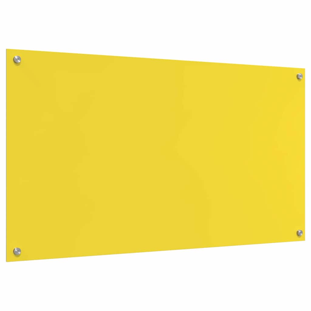 Kitchen Backsplash Yellow 110 x 60 x 0.6 cm Tempered Glass
