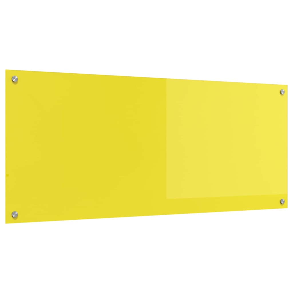 Kitchen Backsplash Yellow 120 x 50 x 0.6 cm Tempered Glass