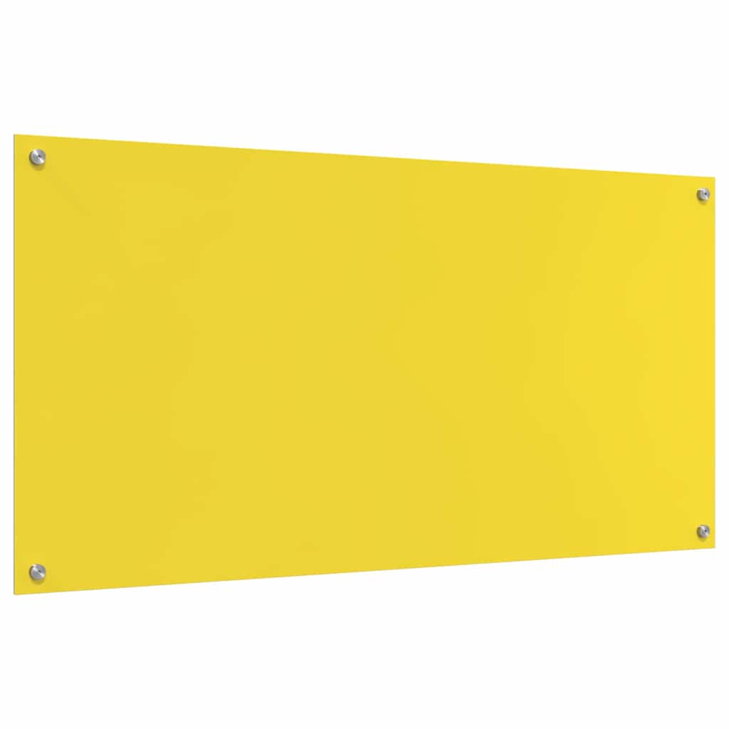Kitchen Backsplash Yellow 120 x 60 x 0.6 cm Tempered Glass
