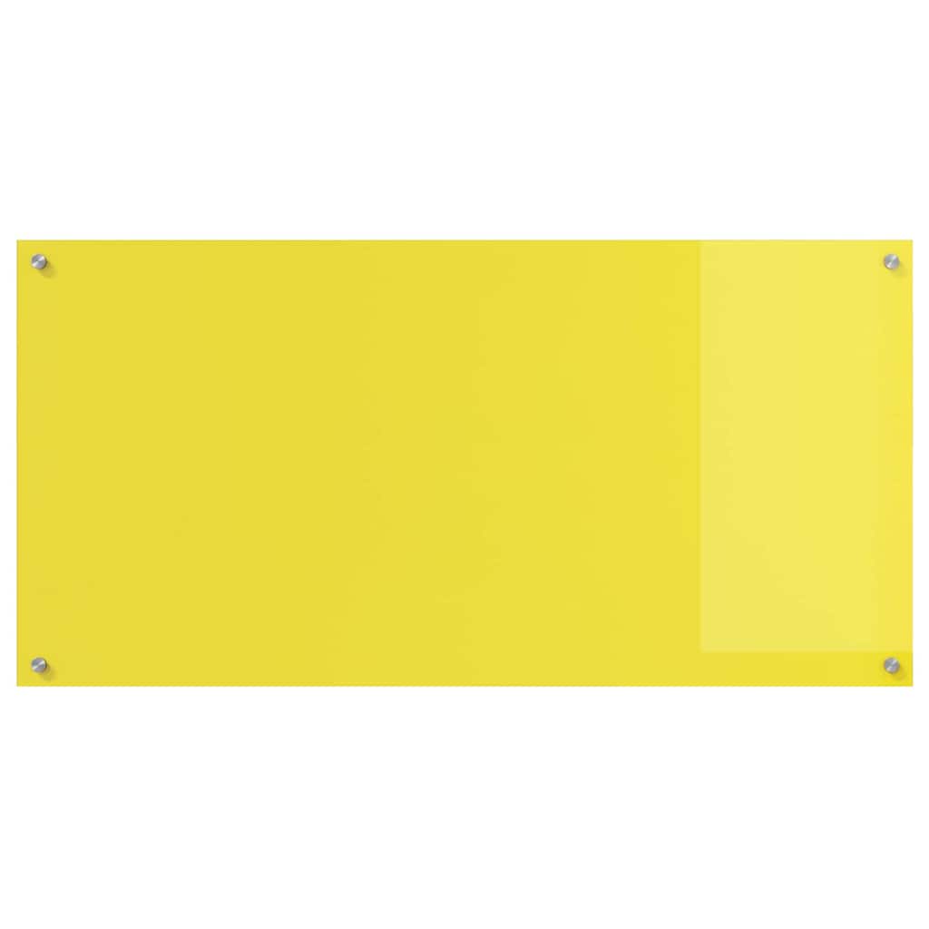 Kitchen Backsplash Yellow 120 x 60 x 0.6 cm Tempered Glass