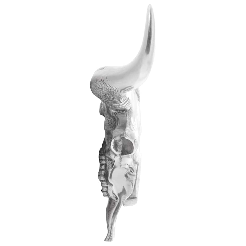 Bull Skull Silver 53 x 11 x 40 cm Aluminium