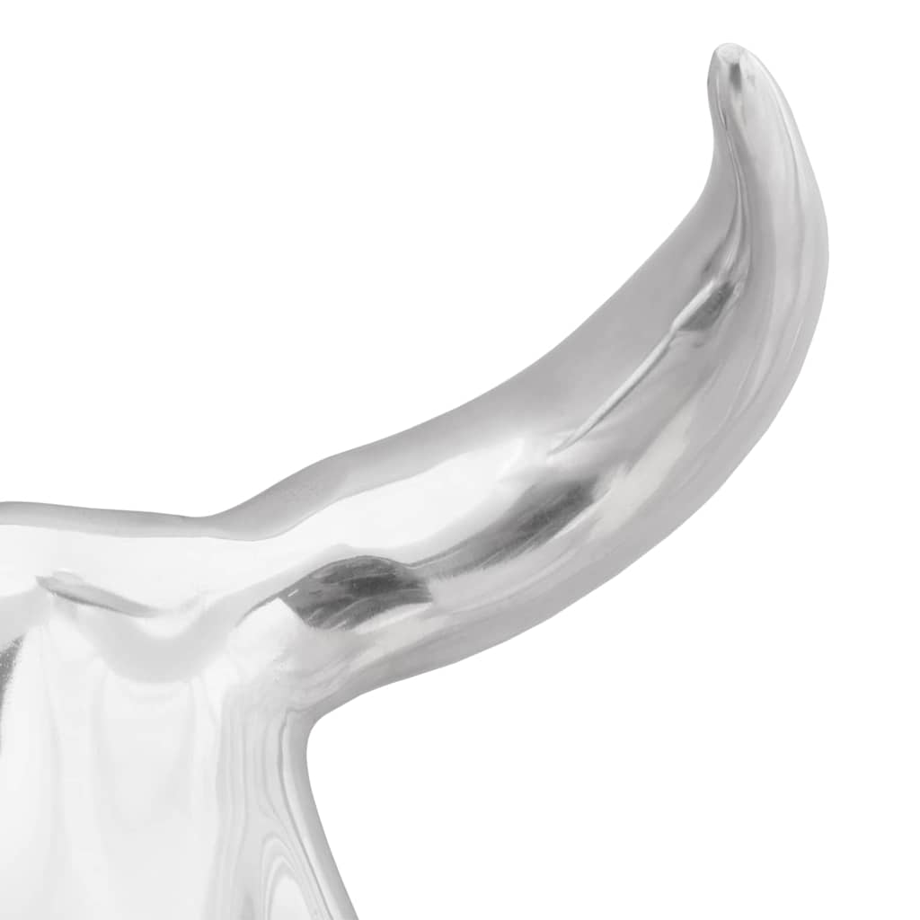 Bull Skull Silver 34 x 13 x 53 cm Aluminium