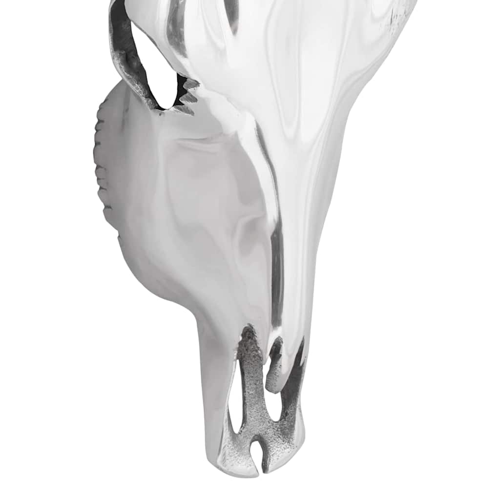 Bull Skull Silver 34 x 13 x 53 cm Aluminium