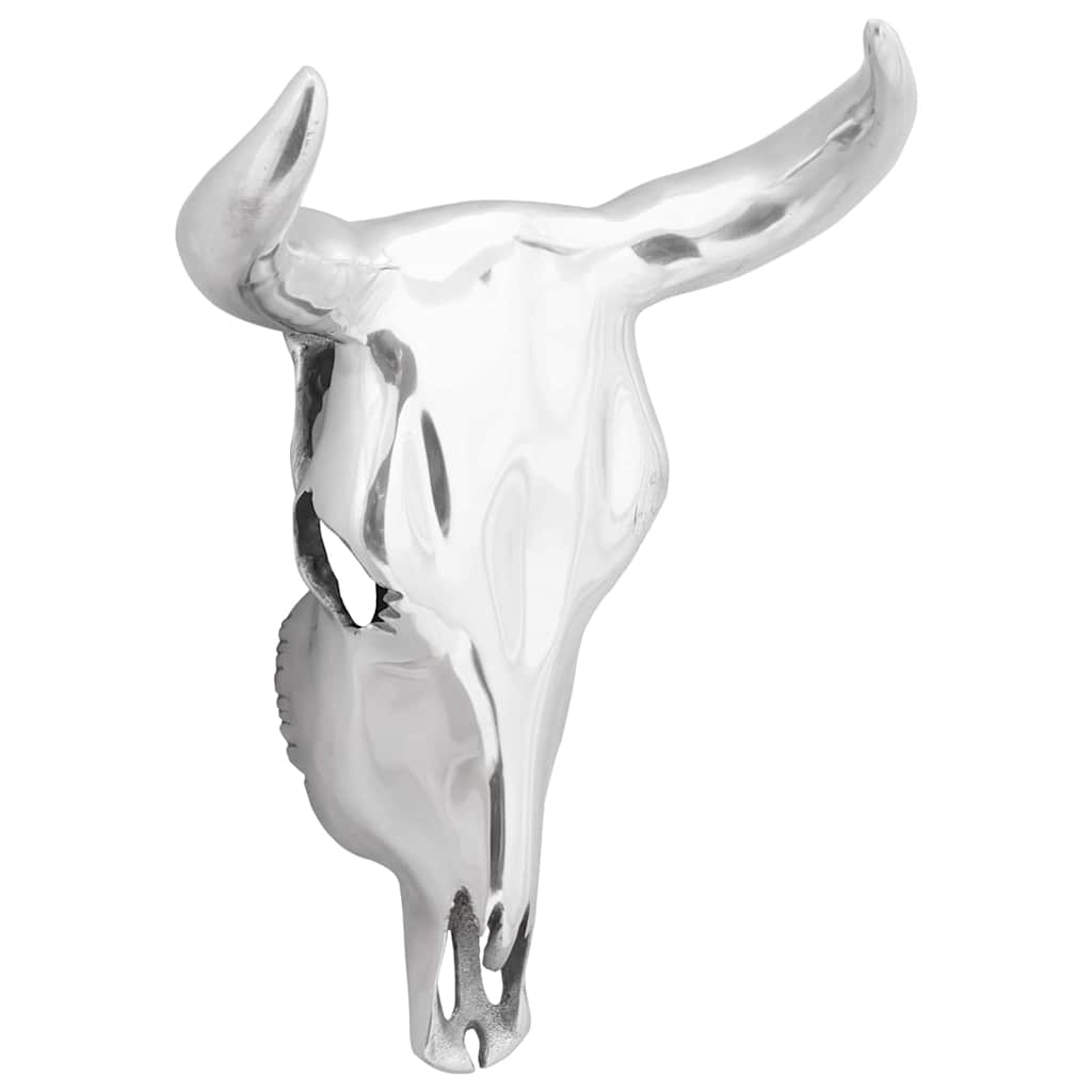 Bull Skull Silver 34 x 13 x 53 cm Aluminium