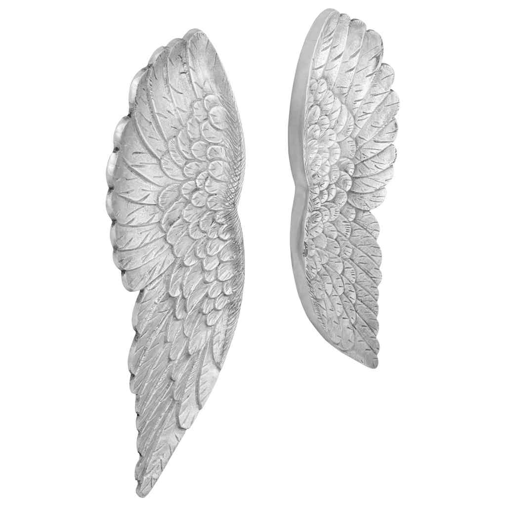 Wings Sculpture Silver 17 x 5 x 59 cm Aluminium