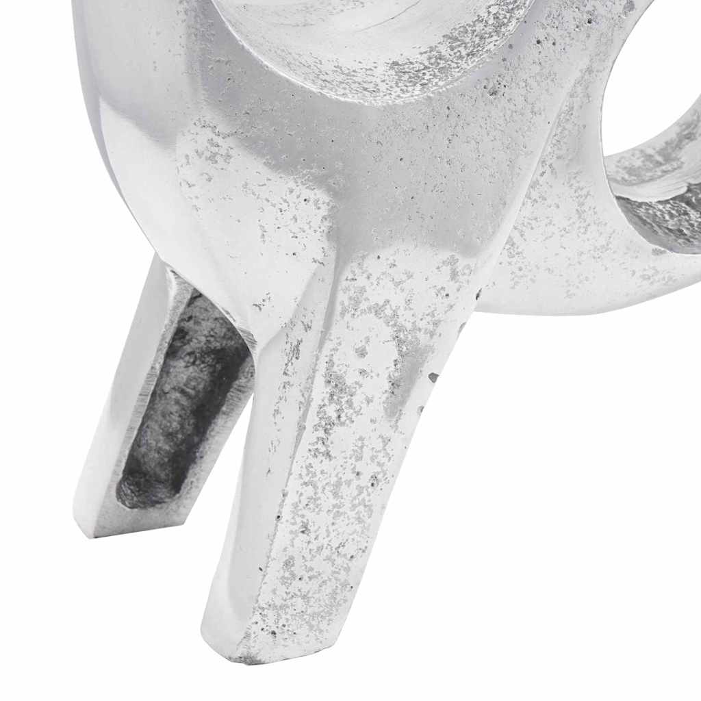 Bull Sculpture Silver 22 x 9.5 x 34 cm Aluminium