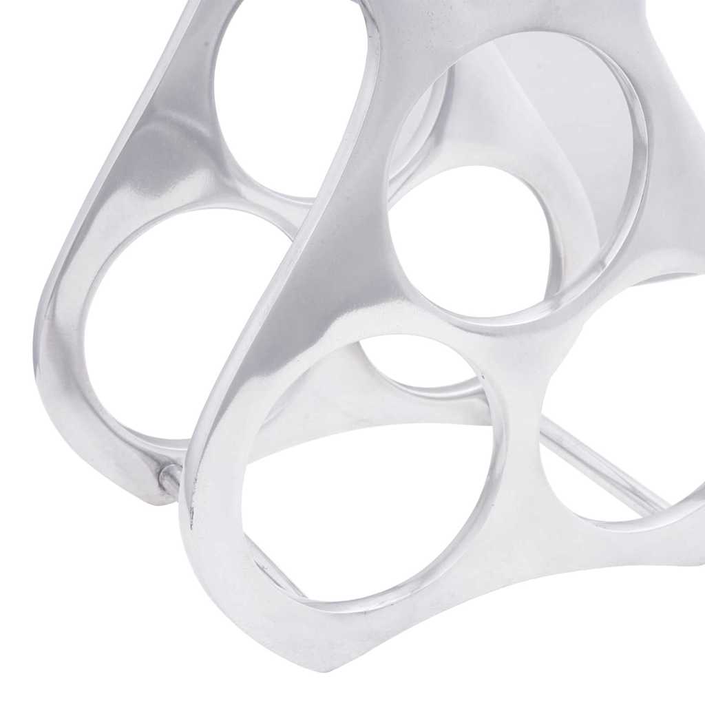 Wine Rack Silver 23 x 14 x 28 cm Aluminium