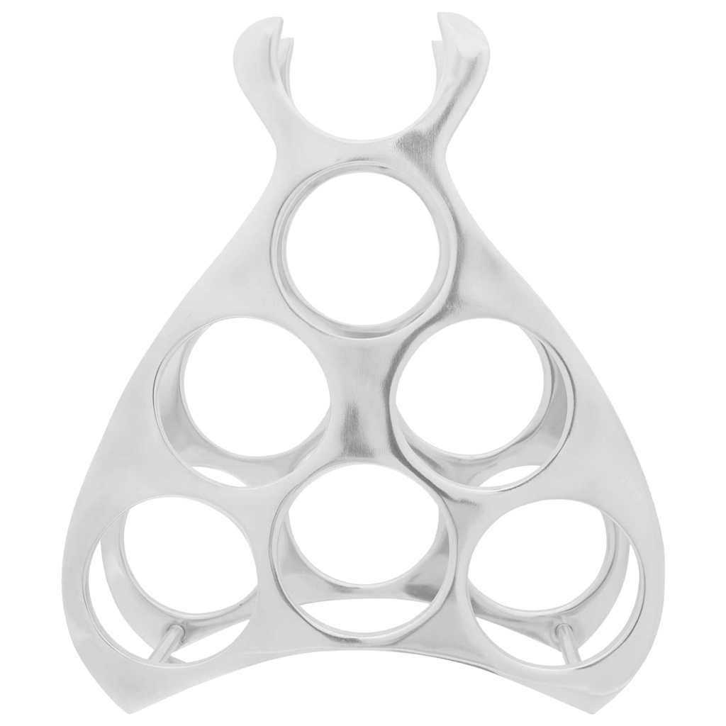 Wine Rack Silver 38 x 33 x 13 cm Aluminium