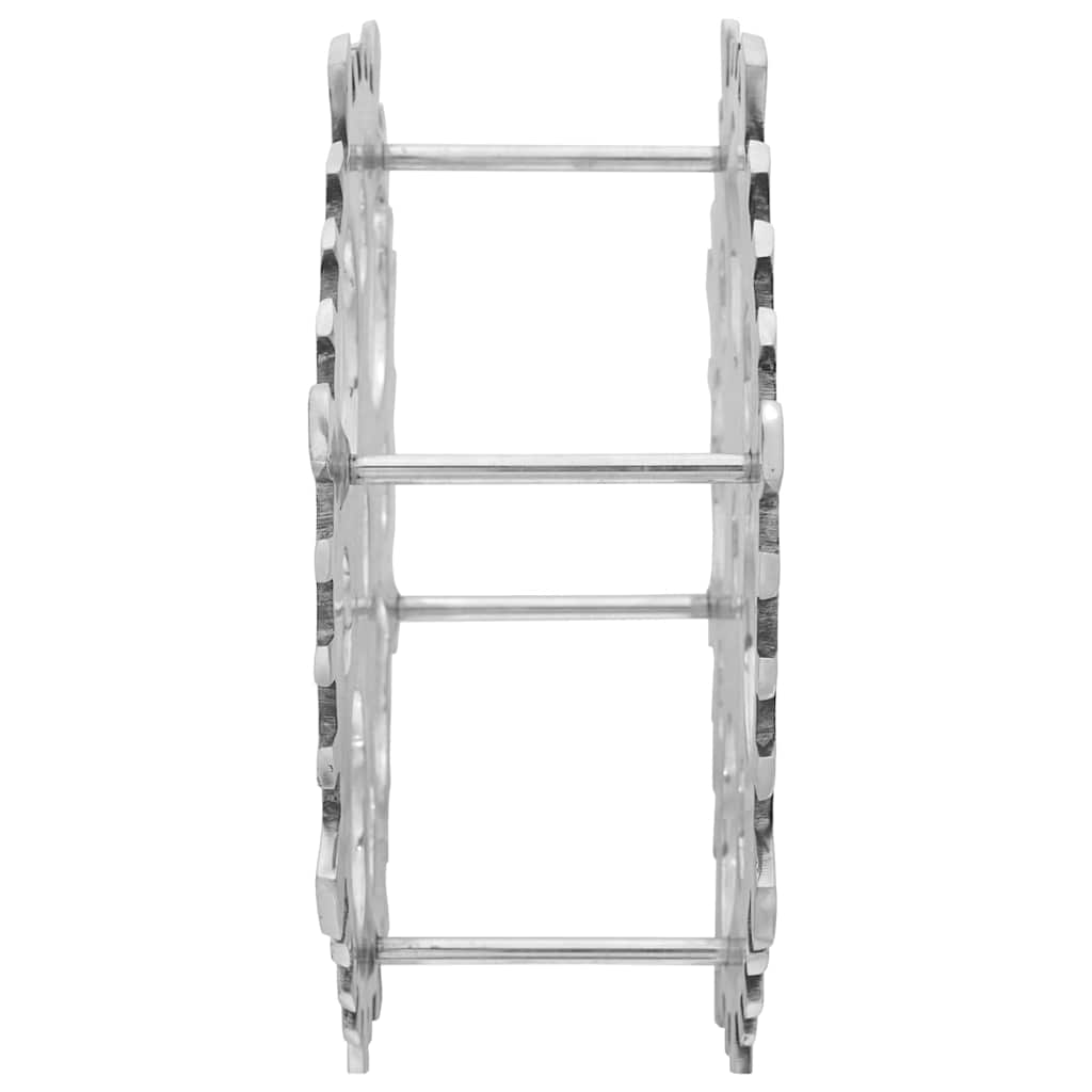 Wine Rack Silver 39 x 39 x 14 cm Aluminium